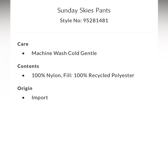 Free People Sunday Skies Ski Pants Size M $398 in Arctic Snow NWT - Picture 9 of 17